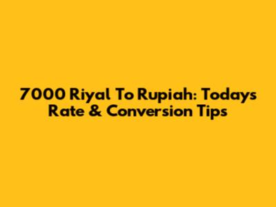 7000 Riyal To Rupiah: Today's Rate & Conversion Tips