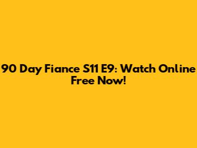 90 Day Fiance S11 E9: Watch Online Free Now!