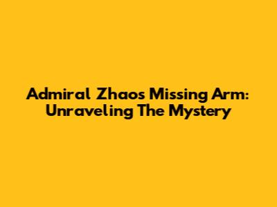 Admiral Zhao's Missing Arm: Unraveling The Mystery