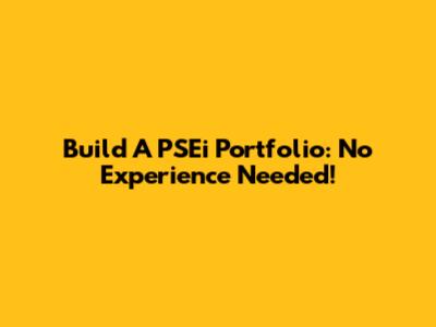 Build A PSEi Portfolio: No Experience Needed!