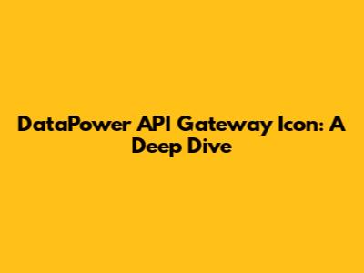 DataPower API Gateway Icon: A Deep Dive