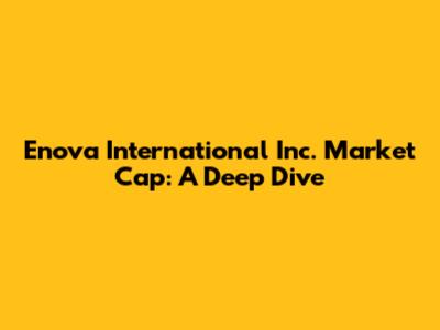 Enova International Inc. Market Cap: A Deep Dive