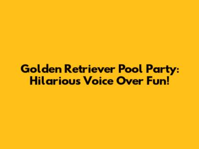 Golden Retriever Pool Party: Hilarious Voice Over Fun!