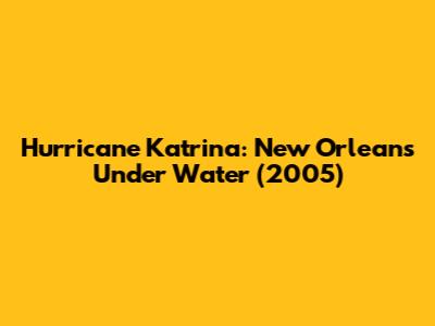 Hurricane Katrina: New Orleans Under Water (2005)