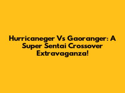 Hurricaneger Vs Gaoranger: A Super Sentai Crossover Extravaganza!