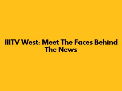 IIITV West: Meet The Faces Behind The News