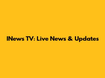 INews TV: Live News & Updates