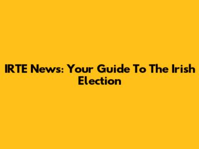IRTE News: Your Guide To The Irish Election