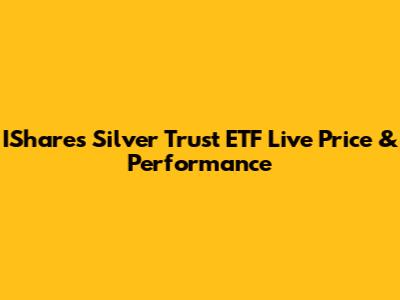 IShares Silver Trust ETF Live Price & Performance