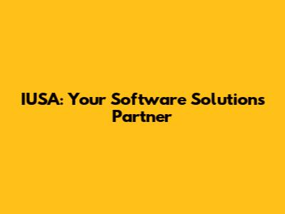 IUSA: Your Software Solutions Partner