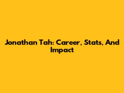 Jonathan Tah: Career, Stats, And Impact