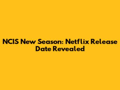 NCIS New Season: Netflix Release Date Revealed