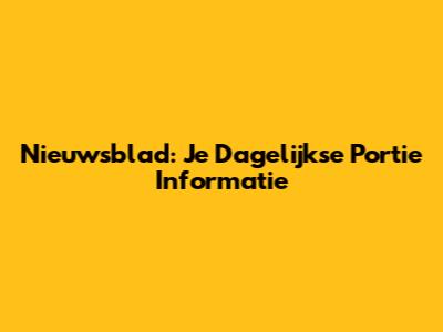 Nieuwsblad: Je Dagelijkse Portie Informatie