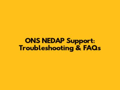 ONS NEDAP Support: Troubleshooting & FAQs