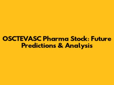 OSCTEVASC Pharma Stock: Future Predictions & Analysis
