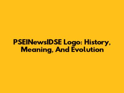 PSEINewsIDSE Logo: History, Meaning, And Evolution