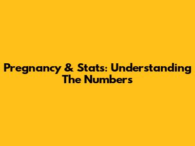 Pregnancy & Stats: Understanding The Numbers