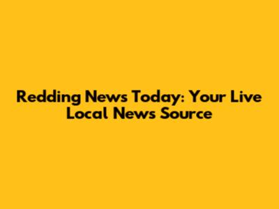 Redding News Today: Your Live Local News Source