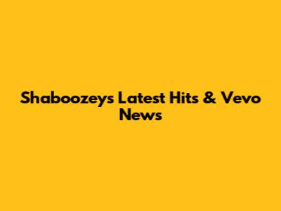 Shaboozey's Latest Hits & Vevo News