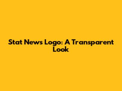 Stat News Logo: A Transparent Look