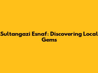 Sultangazi Esnaf: Discovering Local Gems
