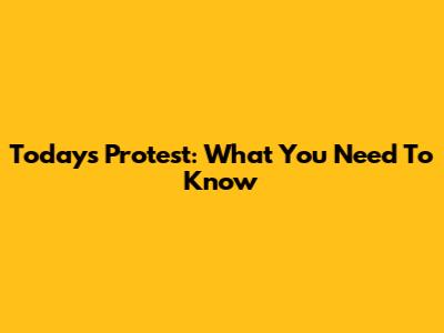 Today's Protest: What You Need To Know