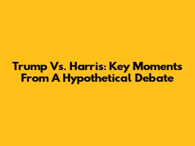 Trump Vs. Harris: Key Moments From A Hypothetical Debate